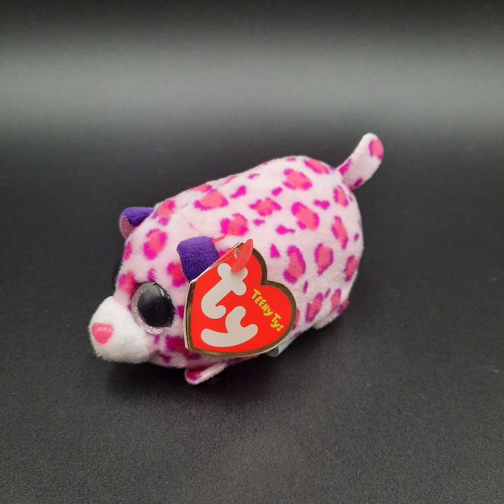 Ty Beanie Boos Teeny Toys Olivia the Pink Leopard Mouse Plush NWOT